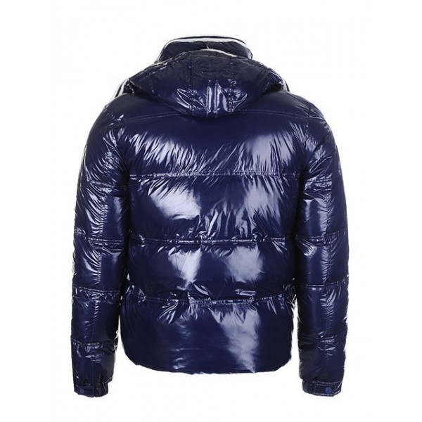 Moncler Simple blu Zipper E Slash corta da uomo Cappotti uscita